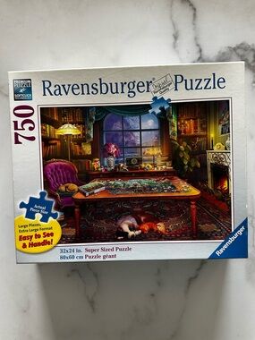 Ravensburger Cozy Series: Puzzler's Place- 750 Piece Large Format Jigsaw Puzzle